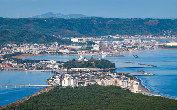 鏡山展望台からの晴天の虹の松原(佐賀県唐津市) - 佐賀県 ストックフォトと画像