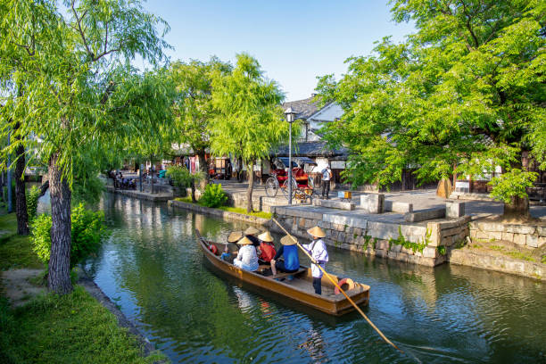 倉敷市の倉敷川。 - 岡山県 ストックフォトと画像